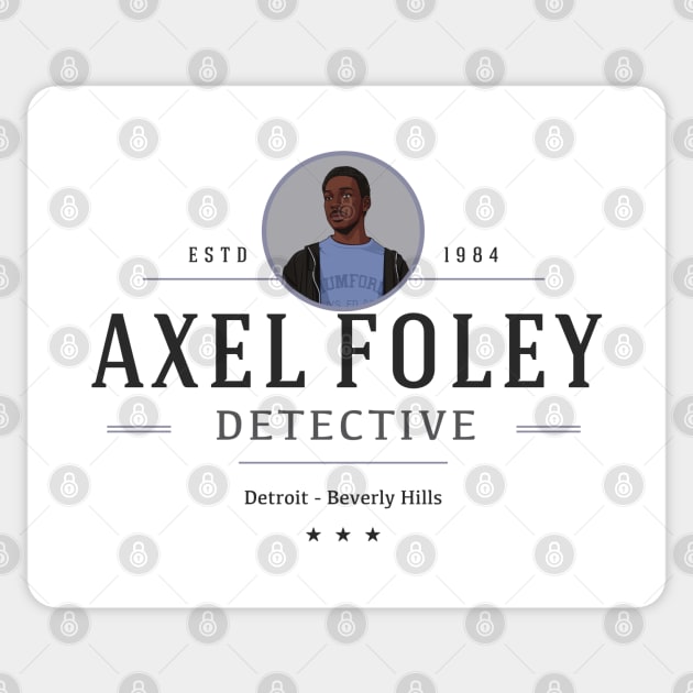 Axel Foley Detective - Est 1984 Detroit / Beverly Hills Sticker by BodinStreet